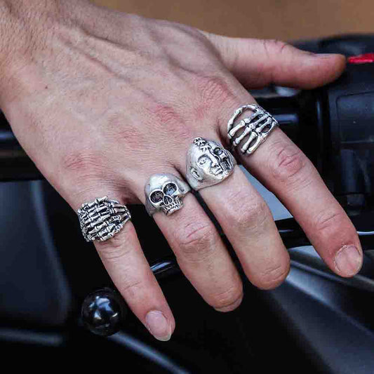 4 Pack Ring Set Design Real Silver Plate Extending Sizing