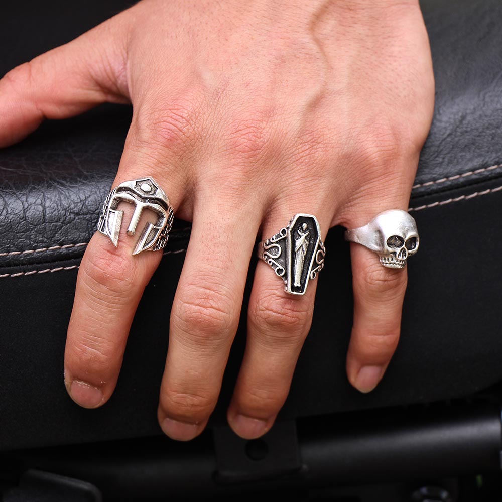 3 Pack Ring Set Design Real Silver Plate Extending Sizing