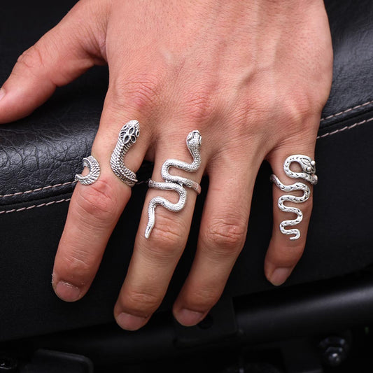 3 Pack Ring Set Design Real Silver Plate Extending Sizing