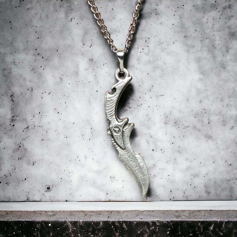 Knife Design Real Silver Plate Necklace