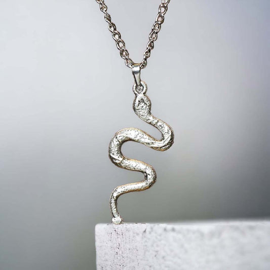 Snake Design Real Silver Plate Necklace