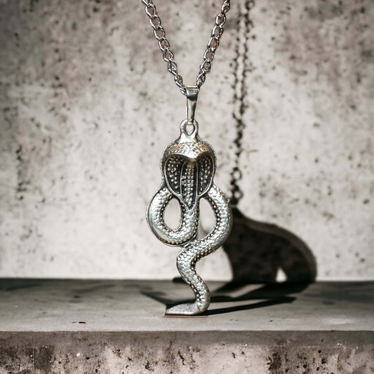 Cobra Design Real Silver Plate Necklace