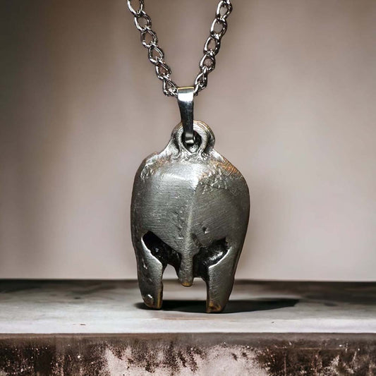 Helmet Design Real Silver Plate Necklace