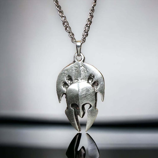 Helmet Design Real Silver Plate Necklace