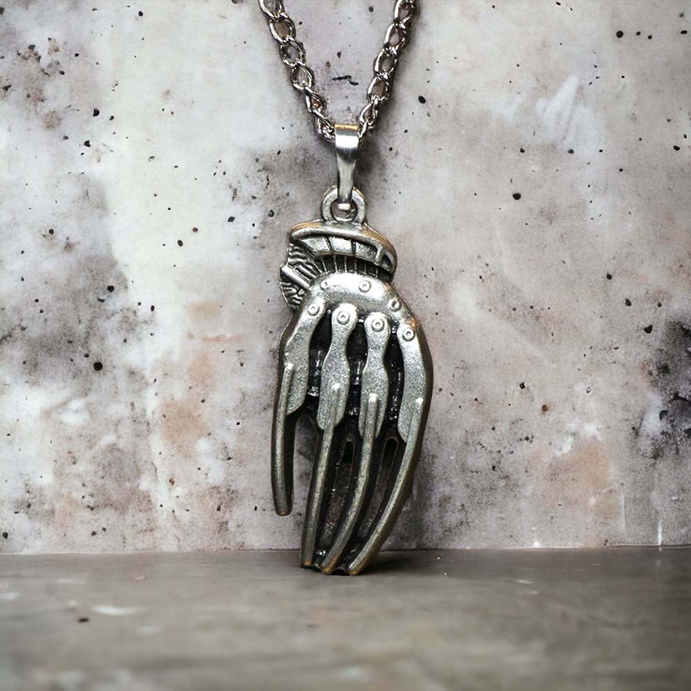 Skeleton Design Real Silver Plate Necklace