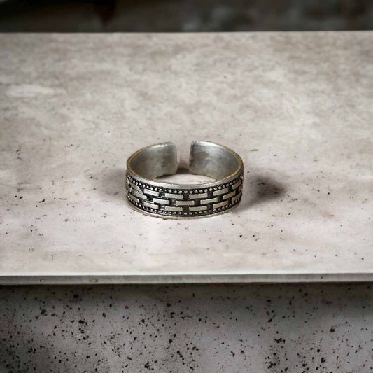 Extended Sizing Unisex Band Ring İn Real Silver Plate