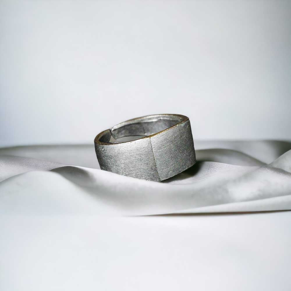 Extended Sizing Unisex Knight Ring İn Real Silver Plate