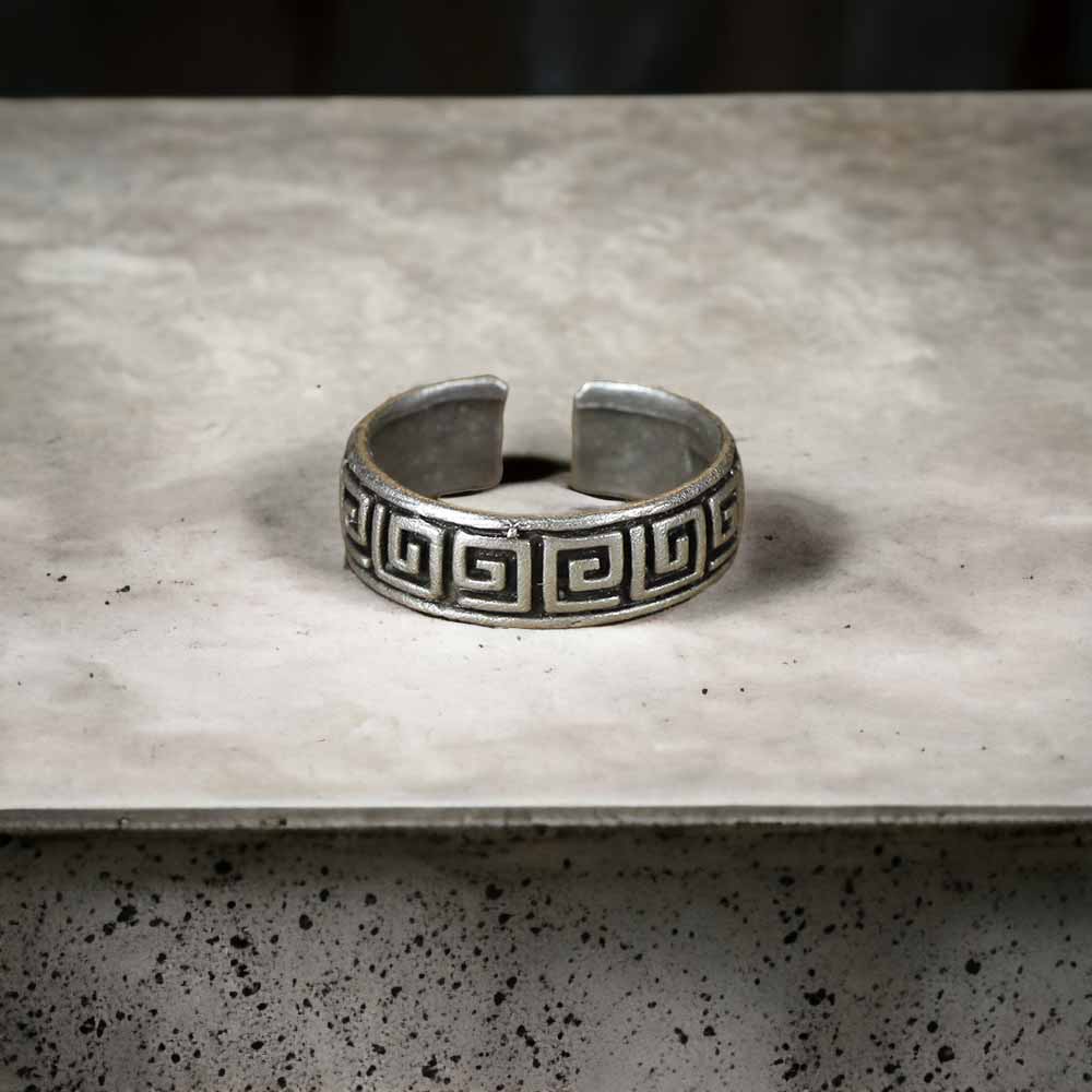 Extended Sizing Unisex Band Ring İn Real Silver Plate