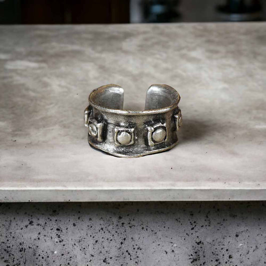 Extended Sizing Unisex Band Ring İn Real Silver Plate