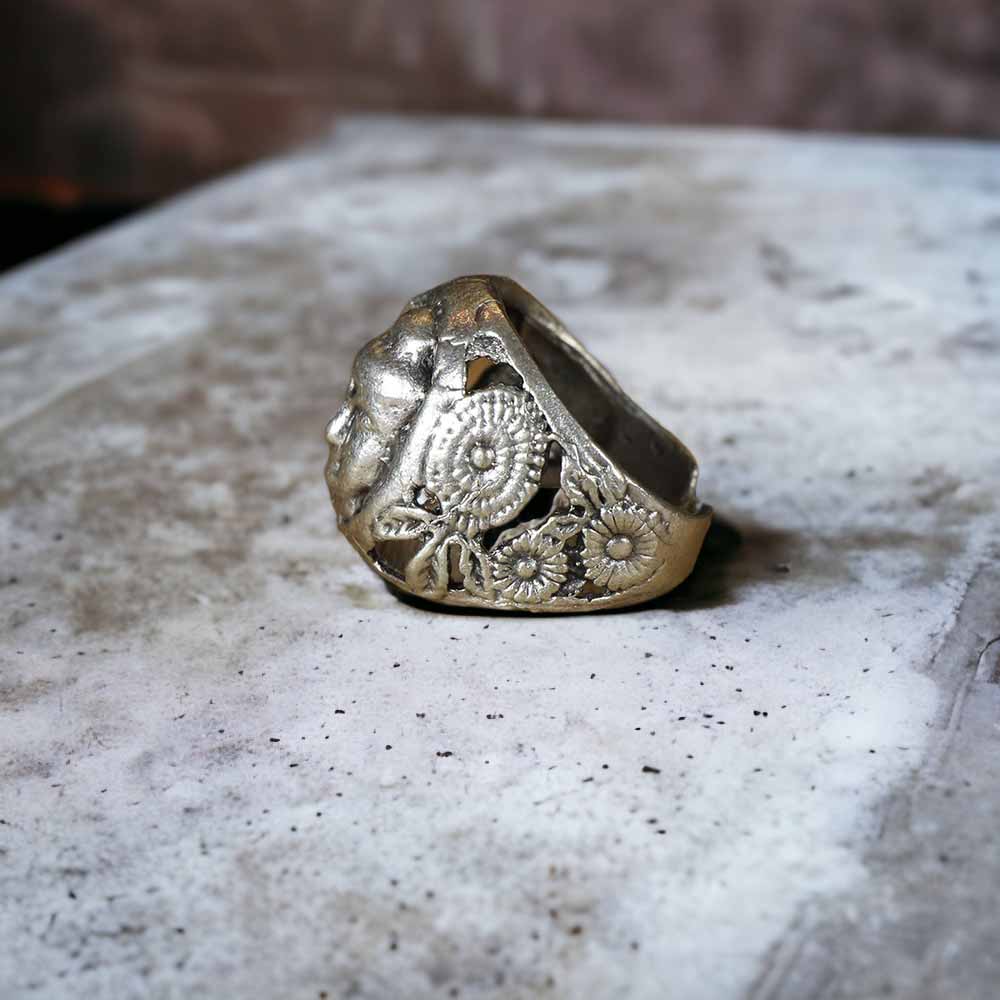 Extended Sizing Unisex Design Ring İn Real Silver Plate